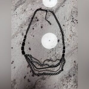 Black & Silver Layering Necklace